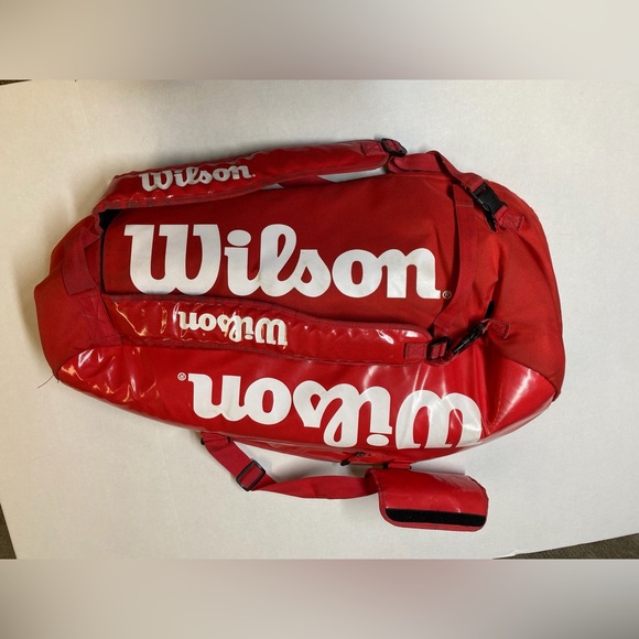 Wilson Super Tour Red Tennis Bag - Picture 3 of 6